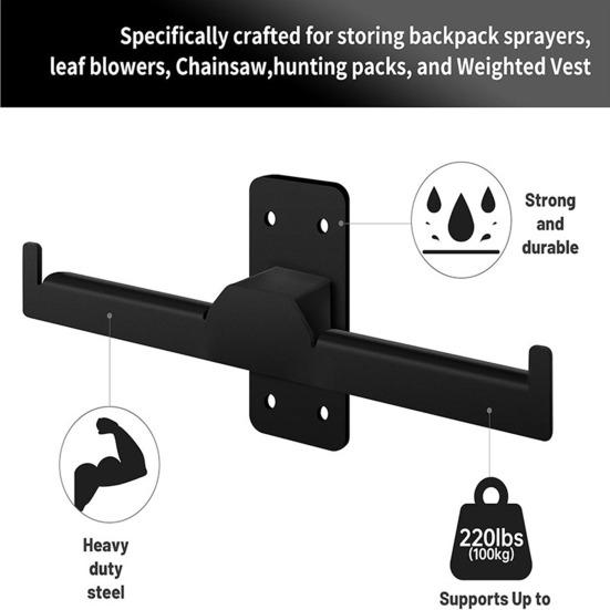 Рюкзак для воздуходувки, опрыскивателя, настенное крепление, вешалка для листвы, для гаража, настенный набор для привидения