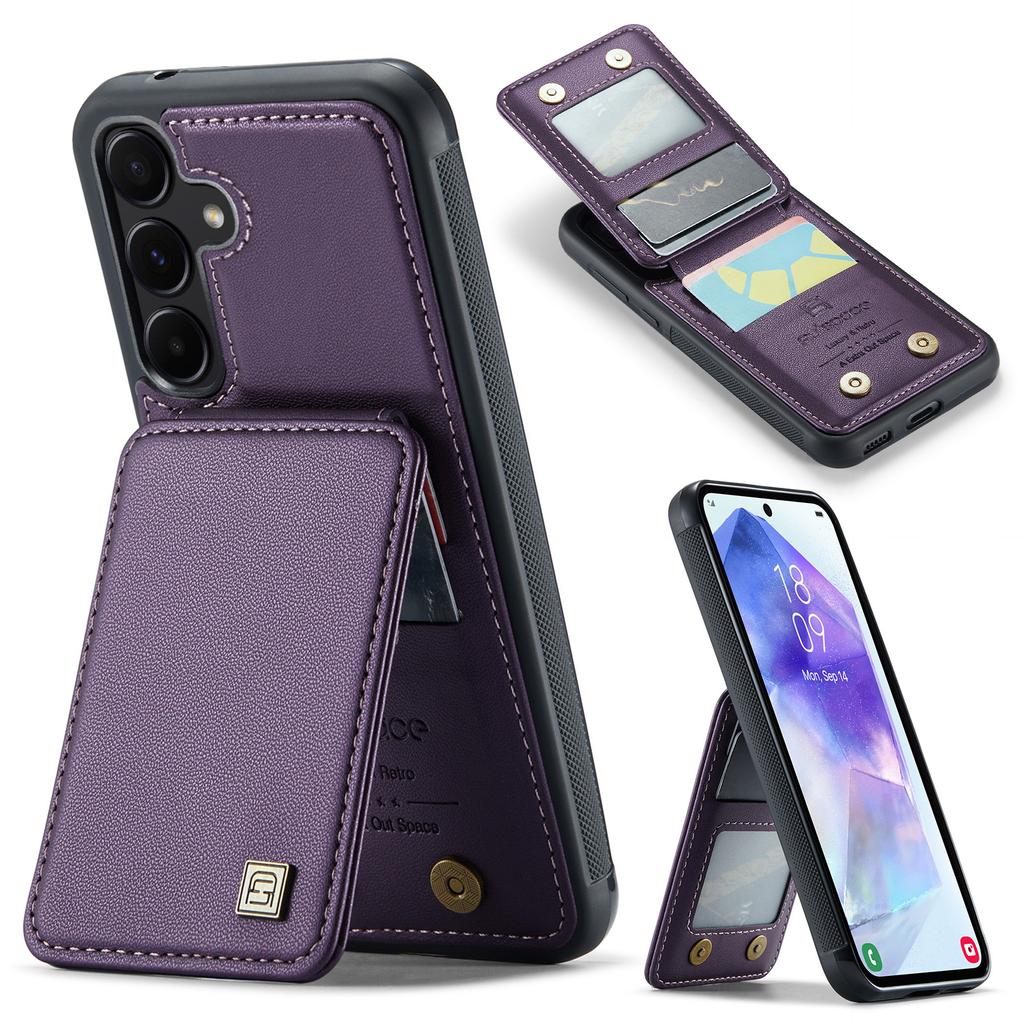Вертикальный слот для карт Кошелек Кожаный чехол для Samsung Galaxy S24 Ultra S23 FE S21 S22 Plus A15 A25 A35 A55 Магнитная подставка Чехол