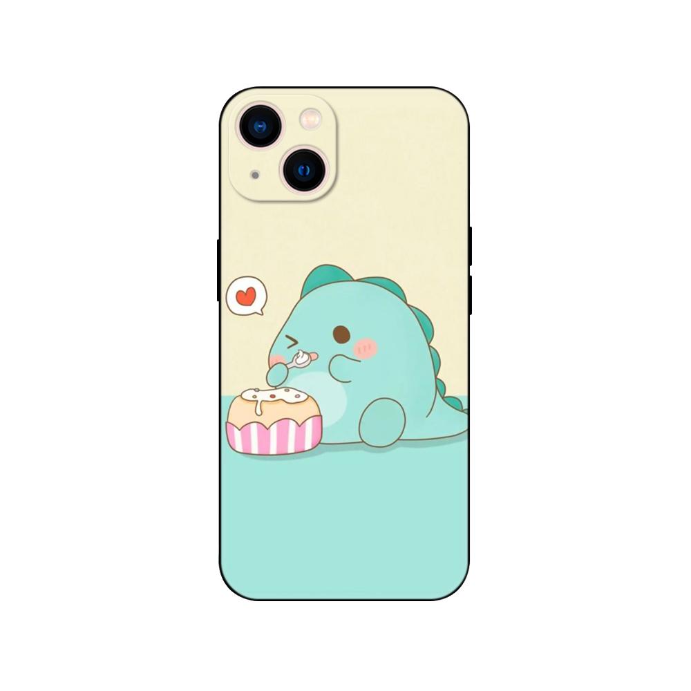 Black Tpu Case For OPPO Realme C11 Case For Realme C 11 2021 2020 Back Cover Bumper Dinosaur Cute Cartoon