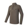 Ski Series Fashionable Casual Sports Comfortable Fleece Warm Knitted Long Sleeve T-Shirt Men Tops Dark-Brown Gray A11M546204FBG