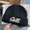 New Letter Embroidered Woolen Hat for Women In Autumn and Winter Trendy Brand Versatile Warm Student Couple Knitted Cold Hat