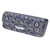 Inden H Glasses Navy Blue with White Akita Akita Prefecture Limited Edition Pattern [Inden-ya] Case, Deerskin, Lacquer, Pattern, 4206-14-AKT,
