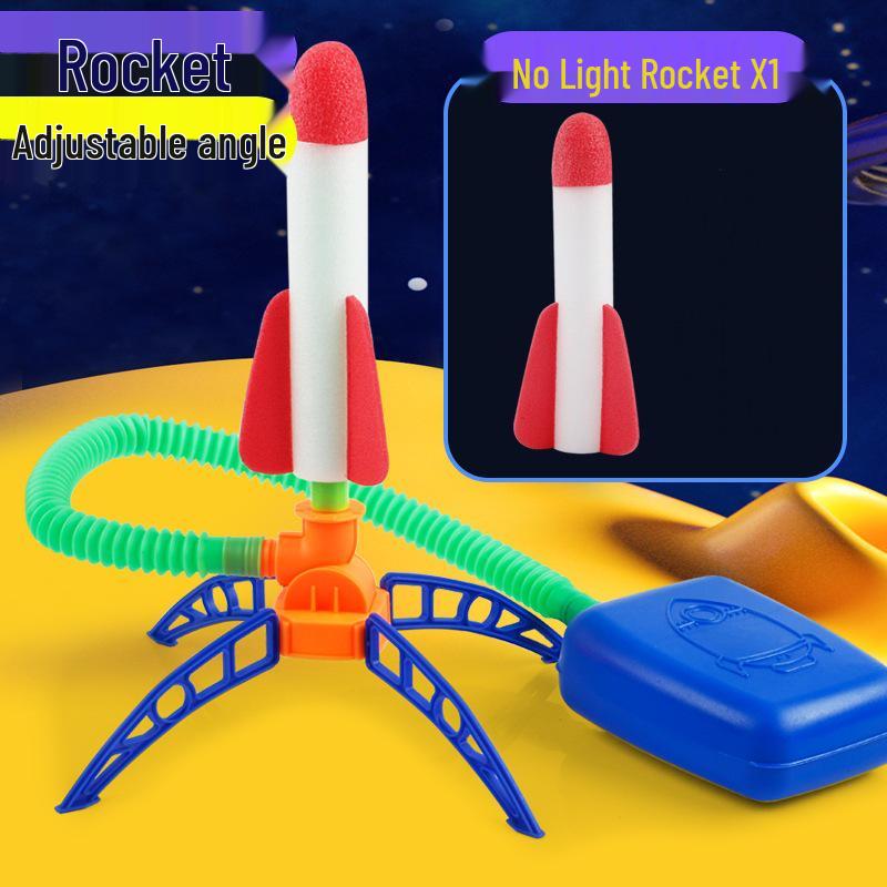 Glowing Rocket Launcher Outdoor Foot-Operated Toy for Kids - Two-Person Flying Arrow Game