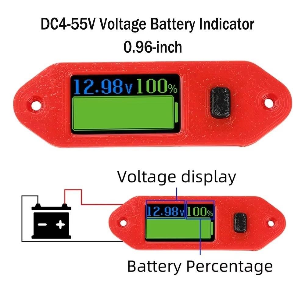 LCD Display Battery Voltage Capacity Indicator Red Battery Tester New Voltage Meter for RC Models