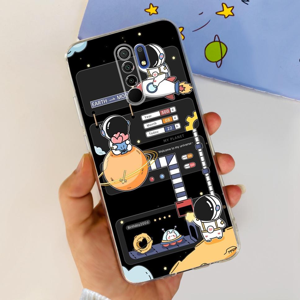 New For Xiaomi Redmi 9 Case Cute Cat Luxury Flower TPU Soft Silicone Clear Cover For Xiaomi Redmi 9 9A 9a 6.53"Bumper Phone Case