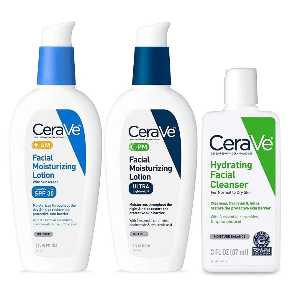 Cerave Moisturizer Skin Care Travel 3-Piece Kit