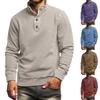 Men's Solid Color Shirt Plus Men's Long Sleeved T-shirt Minimalist Sweatshirt