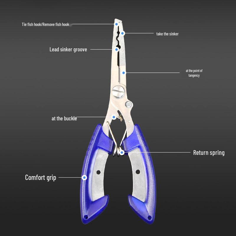 Плоскогубцы из вольфрамовой стали с длинным носом для рыбалки: Лескарез, Открыватель заводных колец и Экстрактор крючков