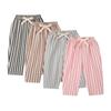 Полосатые детские брюки для мальчиков девочек весна лето повседневные брюки капри для малышей