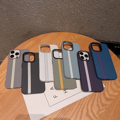 Чехол для телефона из углеродного волокна для iPhone 11 12 13 14 15 16 17 Pro/ Pro Max Задняя крышка телефона Текстура углеродного волокна