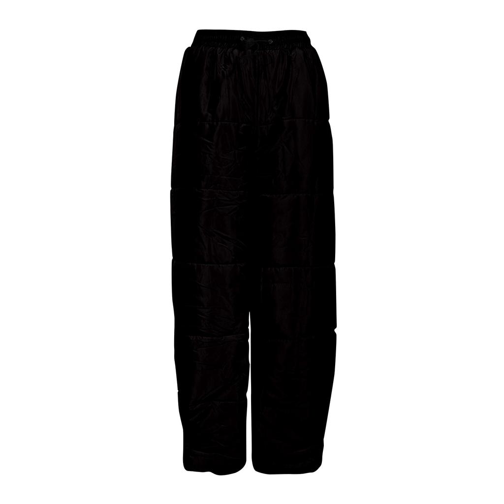 Women's Casual Solid Color Cotton Pants Warm Clip Cotton Drawstring Pocket Elastic Waist Cotton Pants