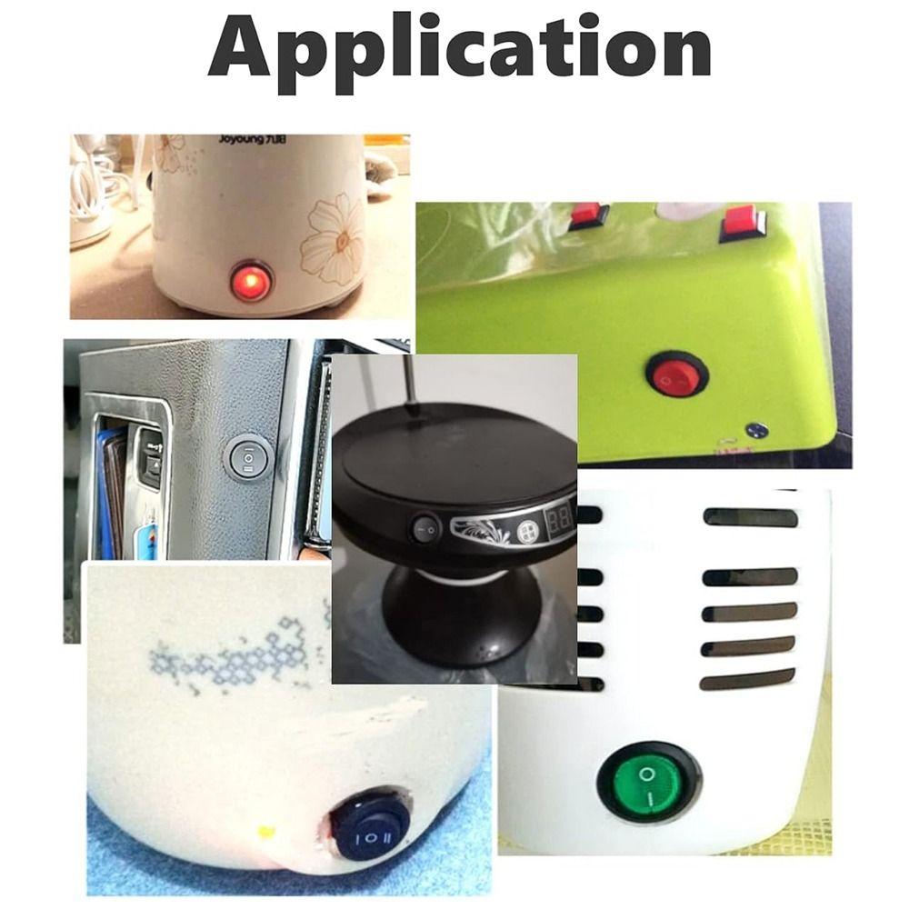 Plastic Rocker Boat Switch Round Self-locking Button Switch Car Auto Boat Switches Car Auto Boat