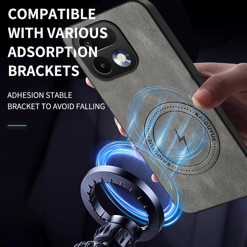 Чехол для Realme 16 Pro+ Роскошная овечья кожа Магнитный для Magsafe Матовый чехол для OPPO Realme 16pro Plus Противоударный силиконовый бампер