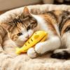 Bite Resistant Cat Toy Silicone Material Treat Dispenser Self Play Fish Cat Toy  Pet Training