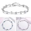 Fashion Crystal Silver Plated Heart Bracelet Zircon Diamond Adjustable Bracelet Jewelry Gift for Women