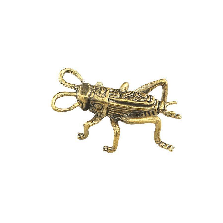 Brass Insect Tea Pet Ornaments: Mantis, Bee, Cricket, Ant, Cockroach, Beetle
