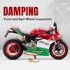 Scale 1:9 1199 V4S Motorcycle Car Model Toy Linkage Wheel Steering Shock Absorption Motorbikes Models Toys Kids Presents