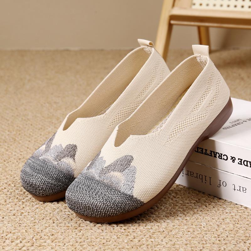 Women's Comfort Slip-On Shoes Breathable Casual Walking Flats Soft Sole Sneakers