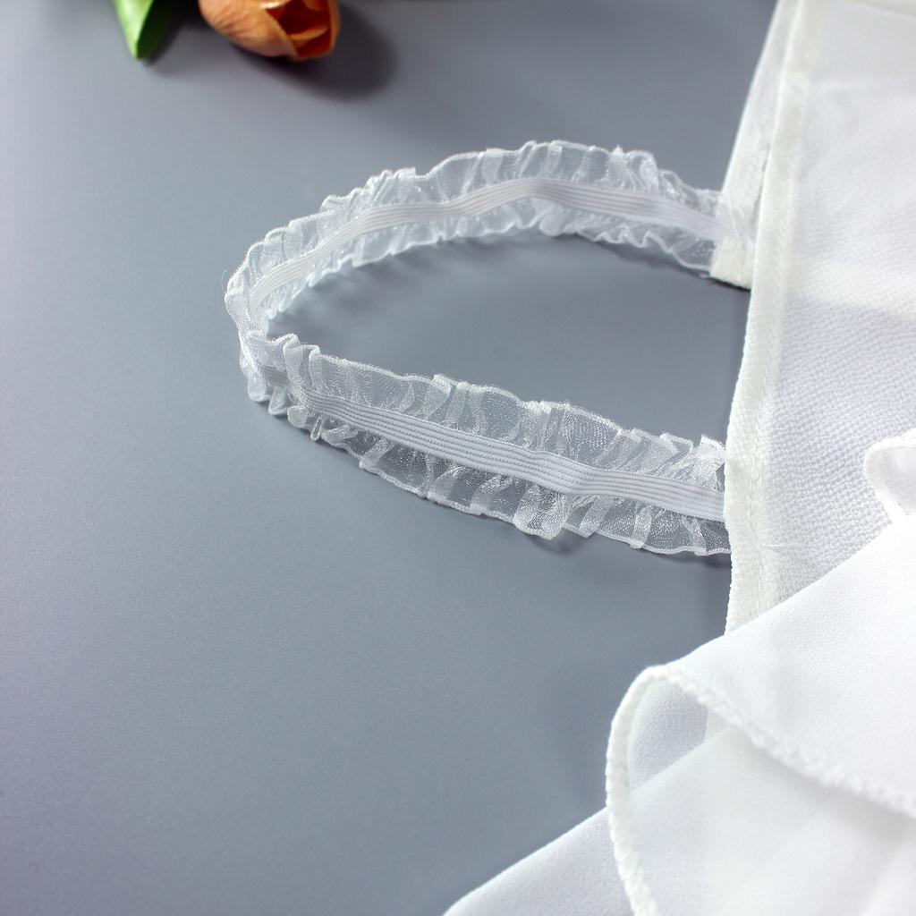 1 Piece of White Fake Collar Inspired by European Medieval Renaissance Ruffs, Serving As a Bib, Cravat, Equestrian Collar Access