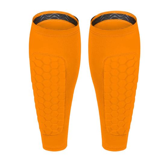 Футбольные щитки для детей и подростков, компрессионный рукав для икр с сотовыми вставками, защита икр для футбола