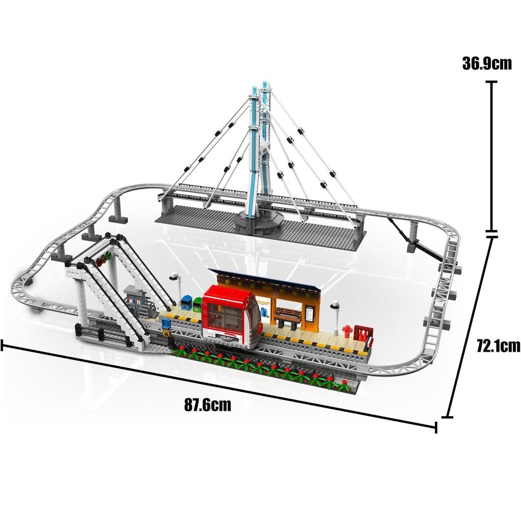 MOULD KING 16052 Технический автомобильный строительный блок, городской вагон с дистанционным управлением и деталями гусеницы, модель игрушки, детский рождественский подарок