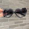 New Transparent Children's Sunglasses Peach Heart Children Sunglasses Flower Fashion Trend Children's Sunglasses