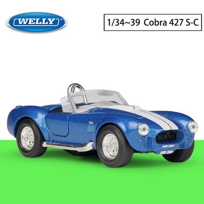 Масштаб 1/36 Welly 1965 Shelby Cobra 427 S/C, модель автомобиля из сплава, литье под давлением, металлические игрушечные транспортные средства, модель автомобиля, коллекция высокой имитации, детские подарки