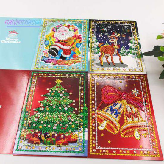 1 комплект алмазной живописи поздравительная открытка изысканный DIY алмазная живопись рождественские открытки для дома праздничный
