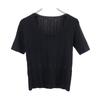 Short Sleeve Sweater 38 Black Knit Women Used