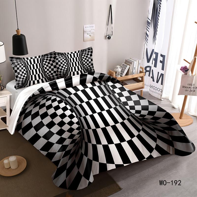 RunGrape 3D Пододеяльник Постельное белье Двуспальный Полуторный Королевский размер 240x220 Скандинавский Чехол на кровать 150 Евро Постельное белье Покрывало 200x200