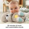 Детская звуковая машина для сна, музыкальная игрушка для новорожденных, портативная плюшевая детская игрушка с сенсорными деталями, музыкальная подсветка и ритмичное дыхание