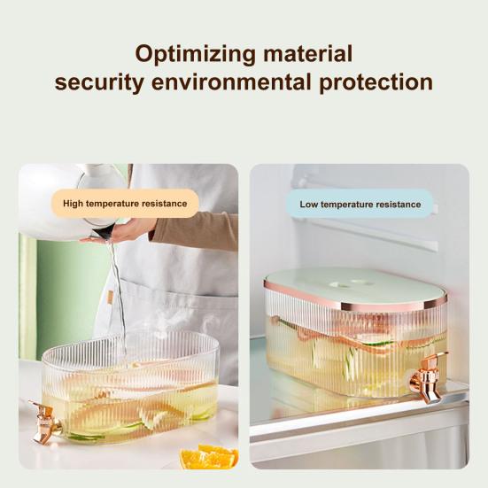 Холодильник 5,3 л, чайник большой емкости с краном, термо- и морозостойкий, герметичный, пищевой, легко очищаемый кувшин для сока для дома