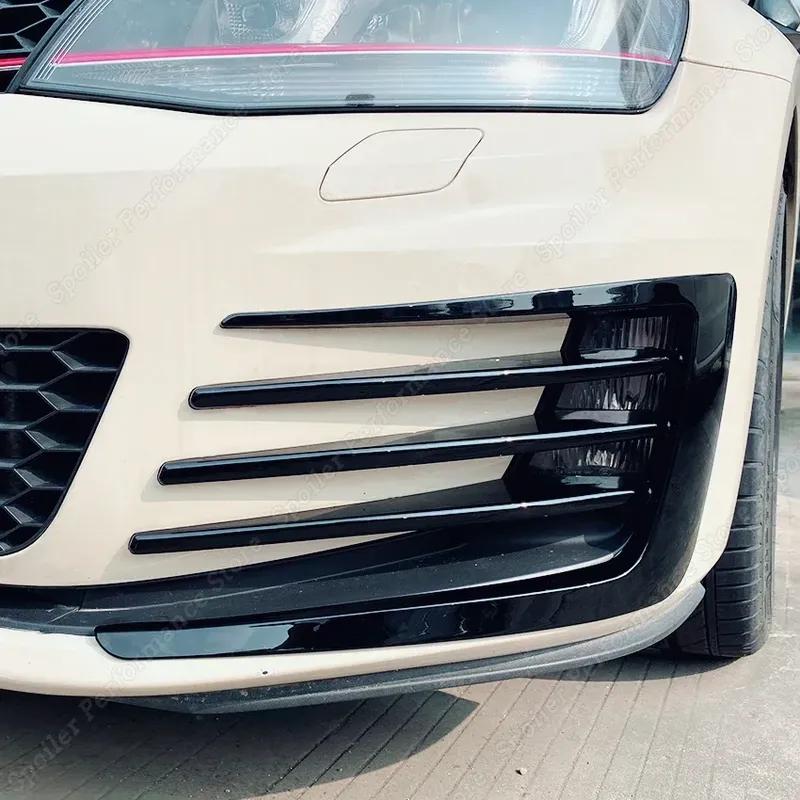 For Golf 7 MK7 VII GTI GTD Front Bumper Canard Flare Mods Fin Splitter Wind Knife 2012-2017 Clubsport Custom Body Kit Black New