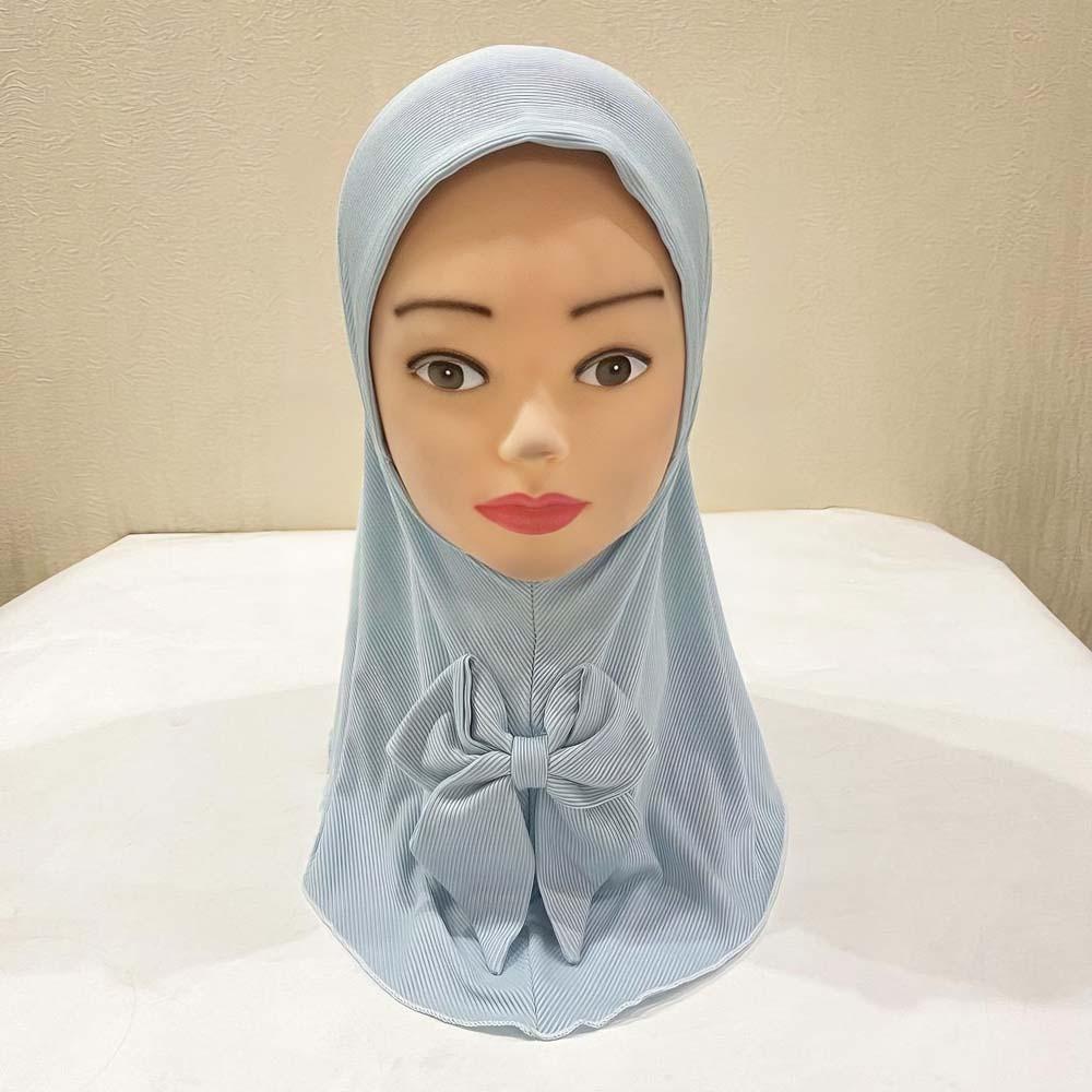 Pre-Stitched Design Kids Instant Hijab Breathable Ethnic Style Turban Traveling Abroad Essentials