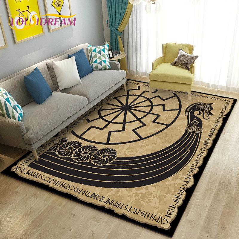 Коврик «Викинги», скандинавская мифология, Один Фенри, ковер, ковер для гостиной, спальни, дивана, коврик, декор, нескользящий напольный коврик для детских игр