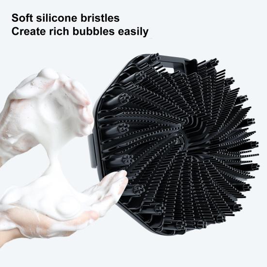 Силиконовая щетка для ванны, отшелушивающая щетка для чувствительной кожи, с массажными колоннами, противоскользящая