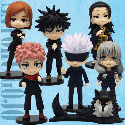 7 шт./упаковка Q Posket Jujutsu Kaisen 9см Фигурка Сатору Годжо Итадори Юдзи Гэто Сугуру Нобара Мегуми Коллекция Фигурки Персонажей