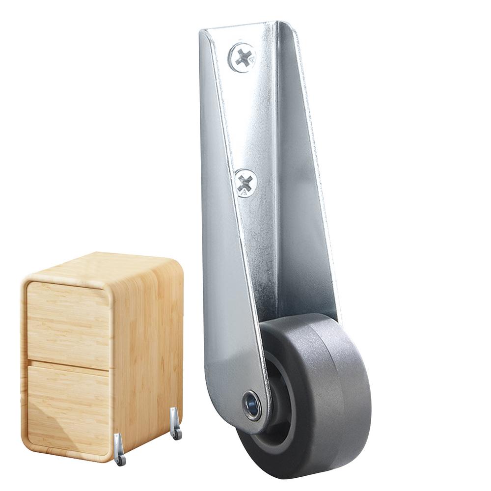 Caster Wheels Long Bracket Swivel Castors Wheels Side Mount Casters Smooth & Quiet Rolling Casters For Various Furniture Types