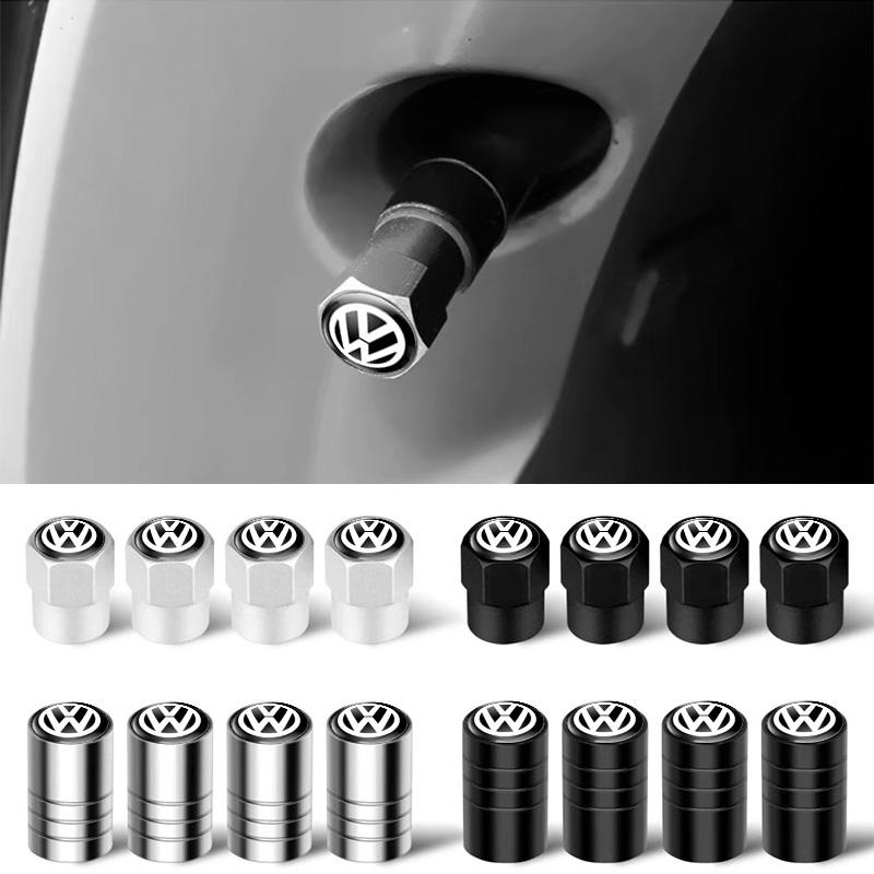 4Pcs Car Wheel Tire Styling Tire Valve Air Cover For Volkswagen VW Golf Jetta Polo Caddy GTI Bora MK7 Passat Auto Logo Accessory AD2