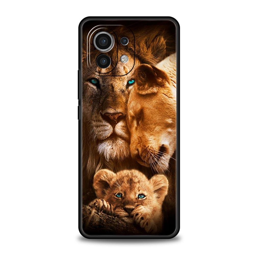 Чехол с изображением льва для Xiaomi Mi 15 14 Pro 13 12 11 Lite 5G 10T 11T 12T 13T 14T Poco X6 X5 X4 X3 NFC F3 F4 GT