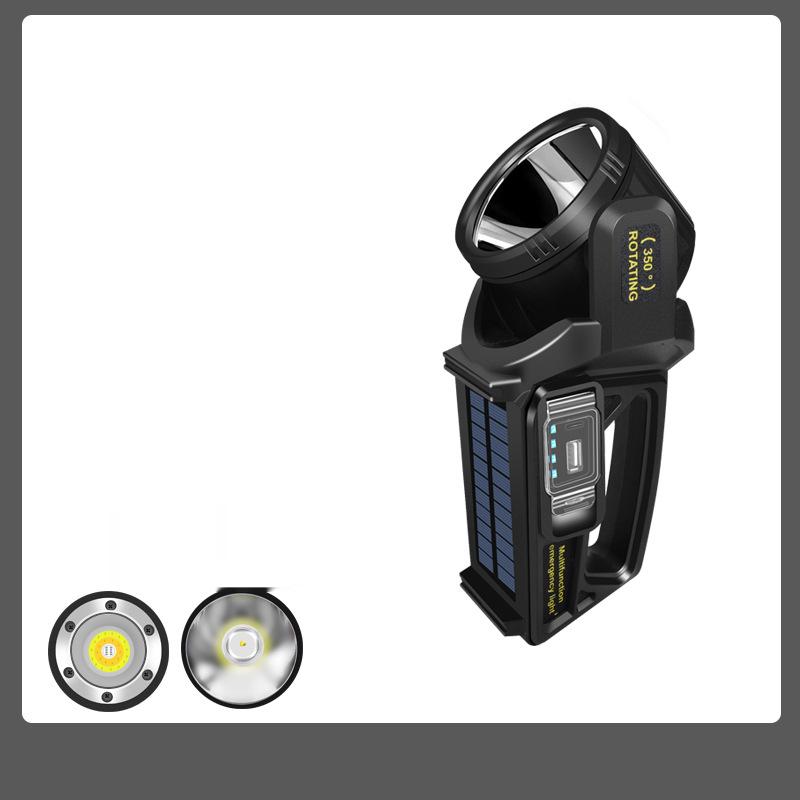 Multifunctional solar portable light searchlight strong light flashlight high power lighting flashlight
