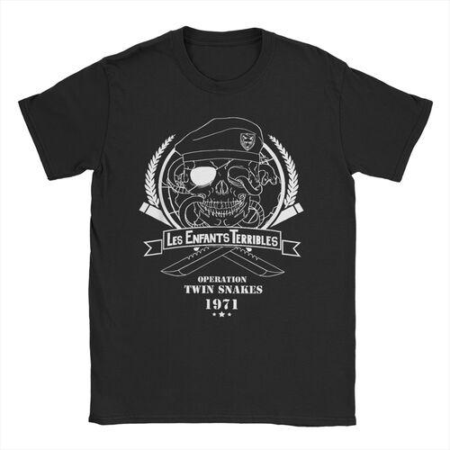 Мужская и женская футболка MGS1 Solid Snake Game, хлопковые топы Metal Gear, забавные футболки с коротким рукавом и круглым вырезом, классические футболки