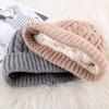 Trendy Twists Knitted Hat Elastic Woolen Hat Versatile Winter Pullover Cap  Outdoor