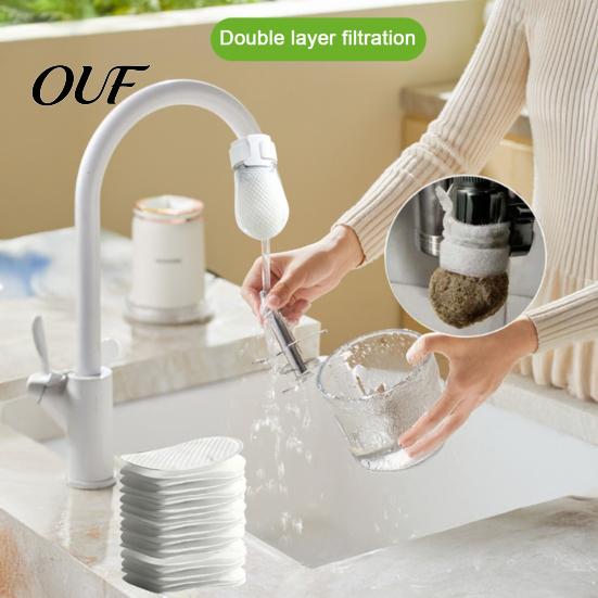 Thickened Polyester Filter Bag 10/20/40/50Pcs Faucet Cotton Bags, High-Density Non-Woven Water Socks Easy Install Attachment for Kitchen Bathroom Tap,