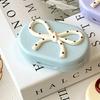 Candy Color Contact Lenses Box Cute Bow Portable Contact Lens Case with Tweezer Suction Stick Set for Travel Kit Holder