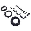 Power Steering Pump Hose Fitting Kit Stainless Steel Nylon Universal Steering Hose Hookup Kit for Remote Reservoir Tank