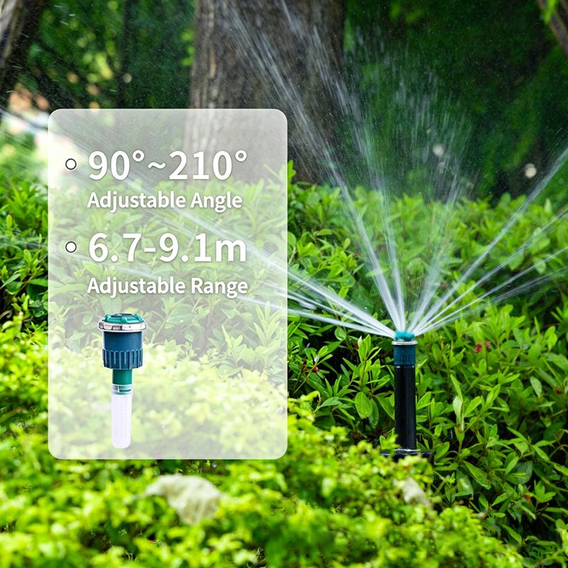 Сменное рассеивающее сопло для дождевателя Up 90°~210°/360° Регулируемое Садовое Орошение Газона Встраиваемый Фитинг для Дождевателя