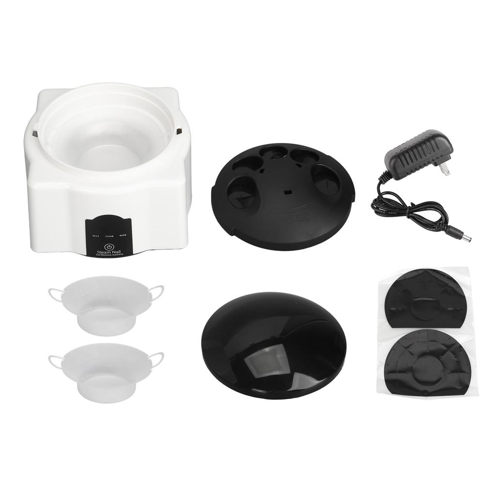 36W Steam Nail Polish Remover Machine Soak Steam Adjustable Heating Nail Gel Remover Machine