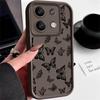 Butterfly Pattern Phone Case For Xiaomi 13T 11T Pro Poco F6 Pro X6 M6 X5 Pro Redmi Note 13 4G 12 11 10 Pro Max Frosted Soft Silicone Shockproof Cover