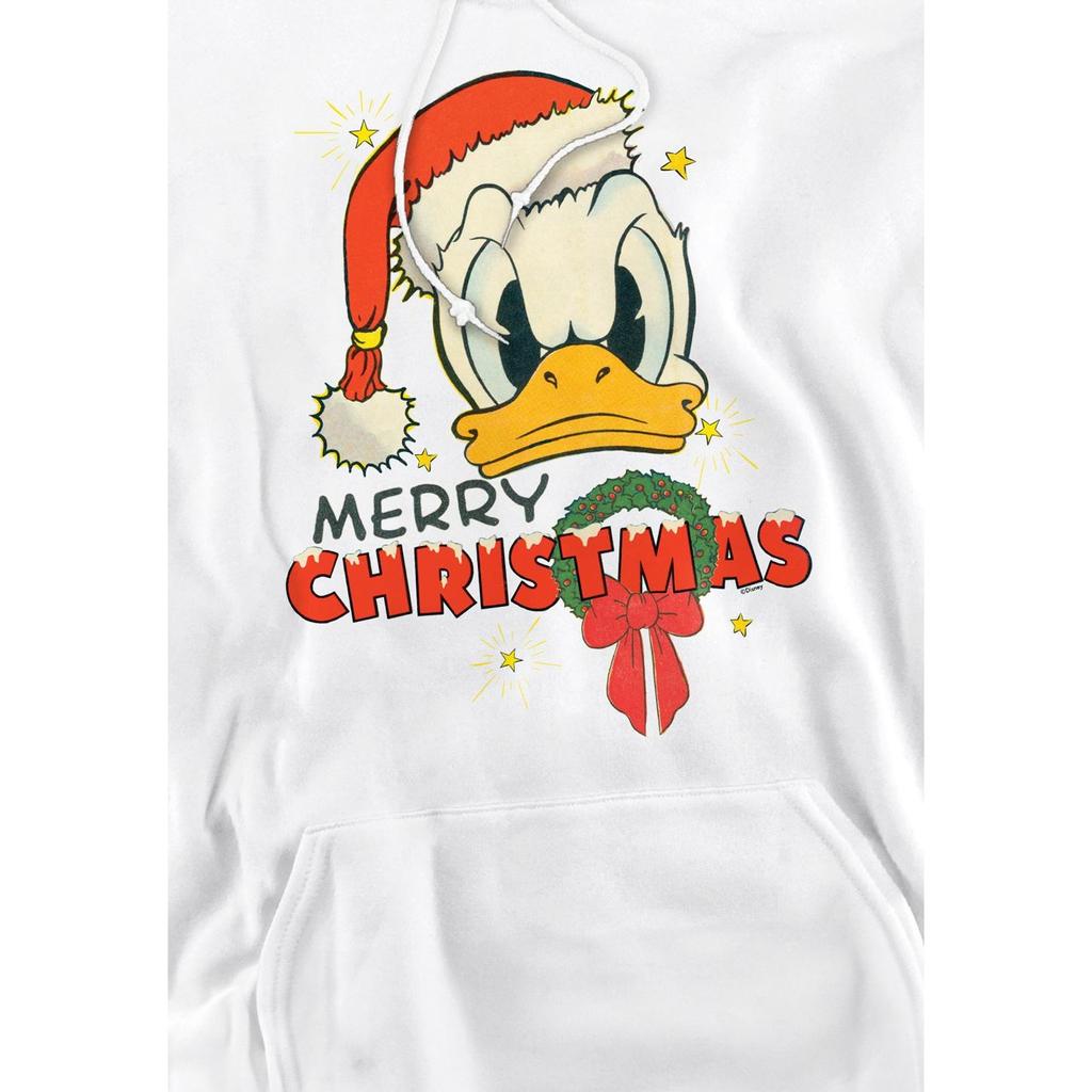 Disney Mens Merry Christmas Donald Duck Hoodie